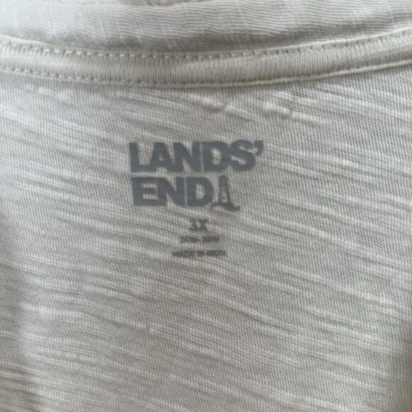 Land's End Women’s Polo Shirt Size 3X Cream Minimalist Capsule Wardrobe Timeless - Picture 3 of 8